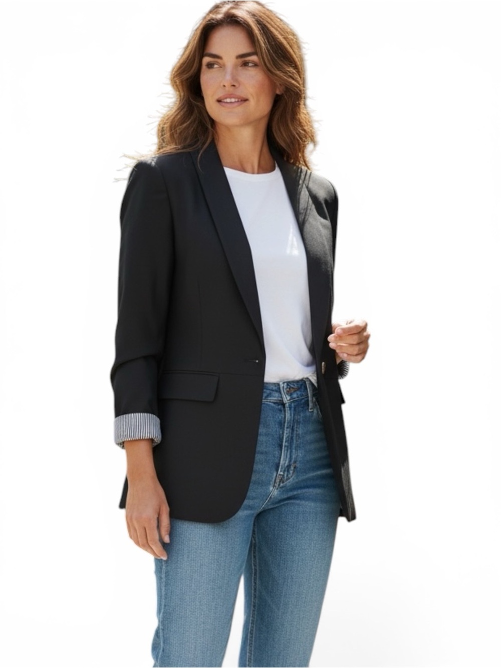 NWT Black Women's Single-Button Suit Jacket XXL